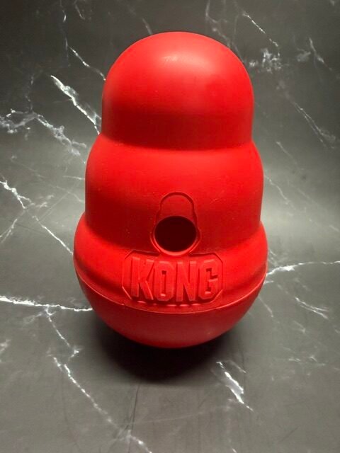 Kong wobbler dog toy/ treat dispenser   7"Tx5"W