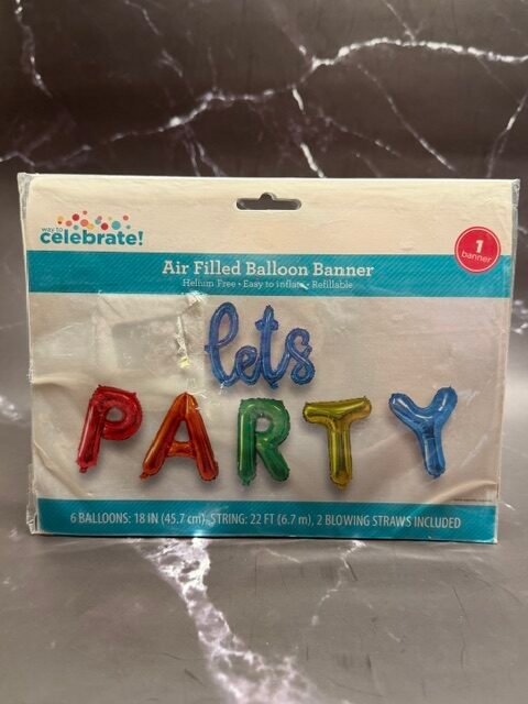 Let's Party balloon banner