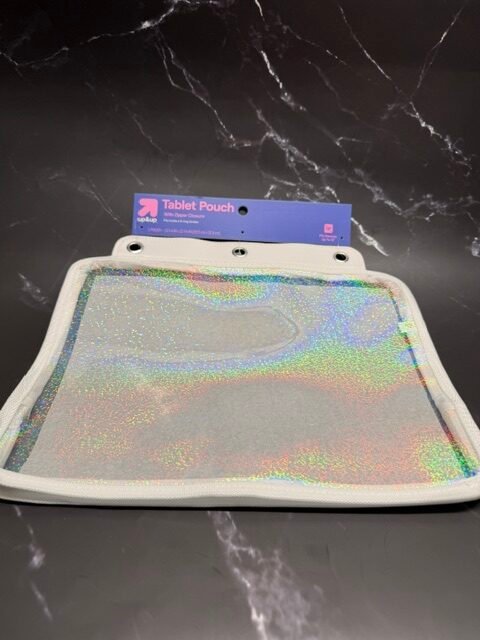 Up&Up holographic tablet pouch w/zipper